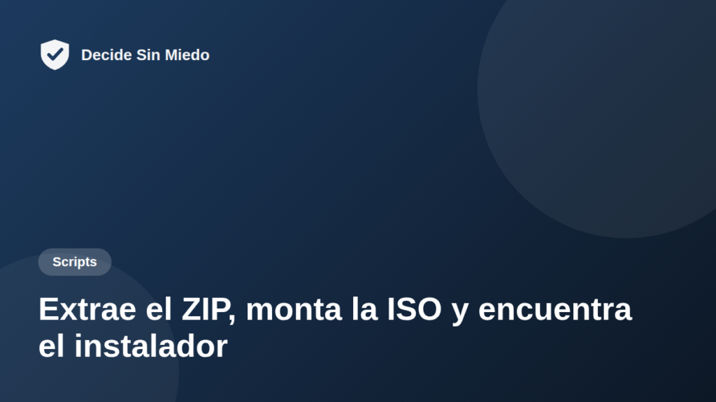 Extrae el ZIP, monta la ISO y encuentra el instalador
